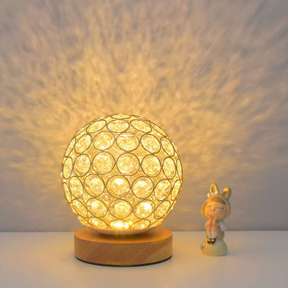 Kristall-Tischlampe – Elegantes Design mit USB-Ladung & Farbwechsel