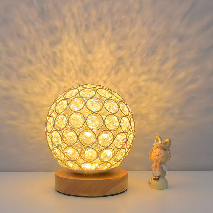 Kristall-Tischlampe – Elegantes Design mit USB-Ladung & Farbwechsel