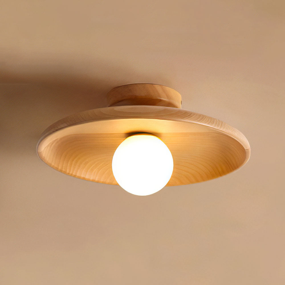 Holz-Deckenleuchte nordisch – rund, minimalistisch & modern
