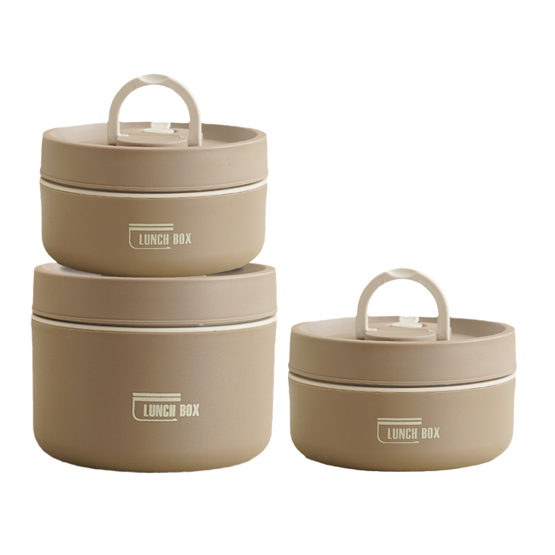 Isolierte Edelstahl-Lunchbox mit Tragetasche