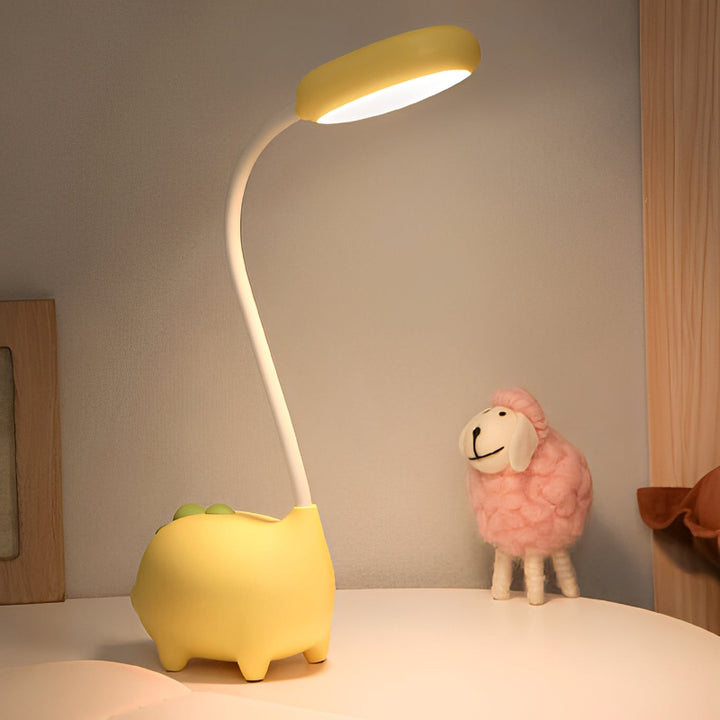 Dinosaurier Tischlampe – Kindgerechtes Design mit Augenschutz & USB-Aufladung