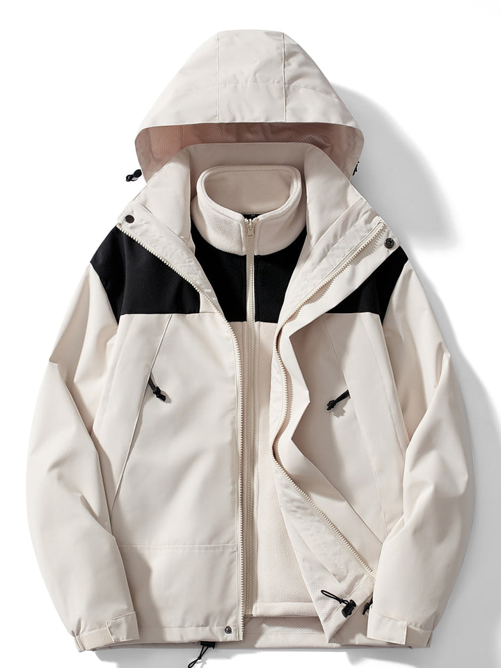 Herren Outdoor Winterjacke Mit Modulare 3 In 1 Funktion