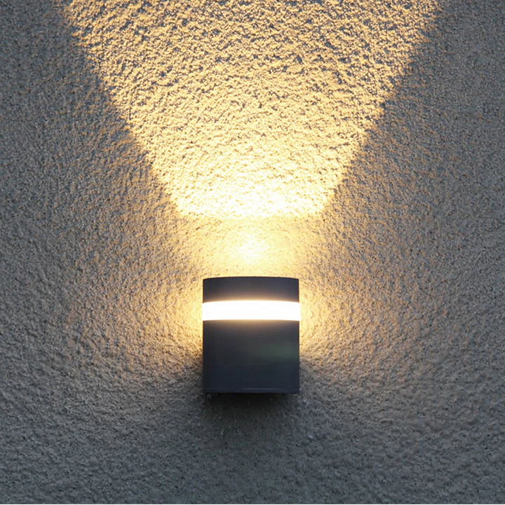 LED Außenwandleuchte Schwarz Zylindrisch Modern