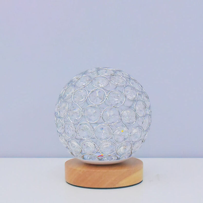 Kristall-Tischlampe – Elegantes Design mit USB-Ladung & Farbwechsel