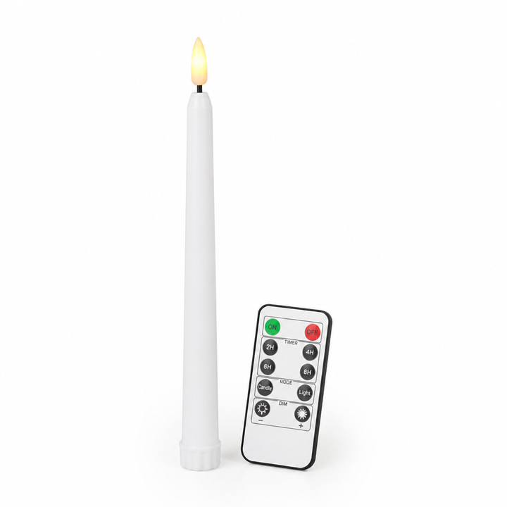 Dimmbare LED-Spitzkerzen mit Fernbedienung als stilvolle Tischdekoration