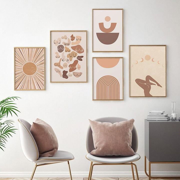 Leinwand-Wandkunst Boho Abstraktes Design