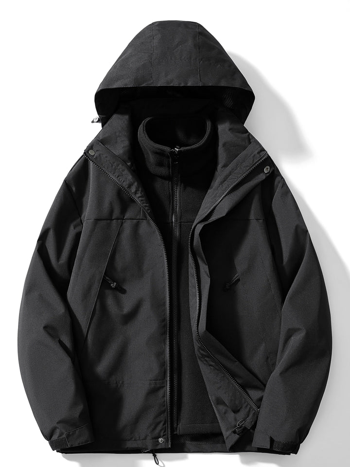 Herren Outdoor Winterjacke Mit Modulare 3 In 1 Funktion