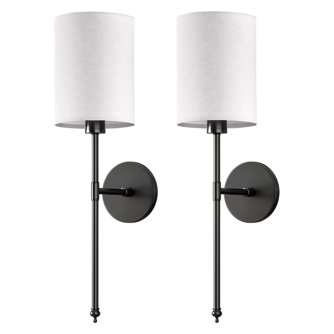 Kabellose Zylinder-Wandlampen im 2er-Set für Schlafzimmer und Flur