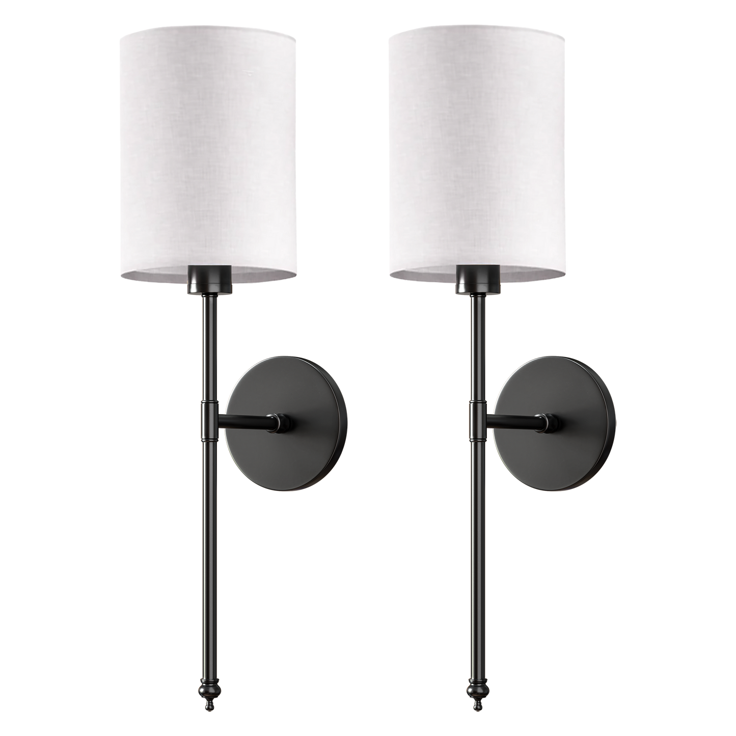 Kabellose Zylinder-Wandlampen im 2er-Set für Schlafzimmer und Flur
