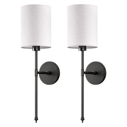 Kabellose Zylinder-Wandlampen im 2er-Set für Schlafzimmer und Flur