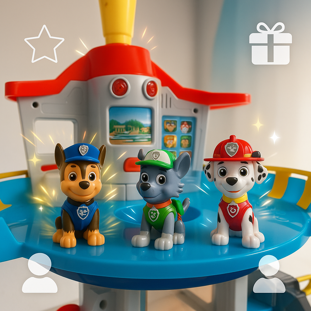 Kinder Autospielset mit Rutsch-Turm