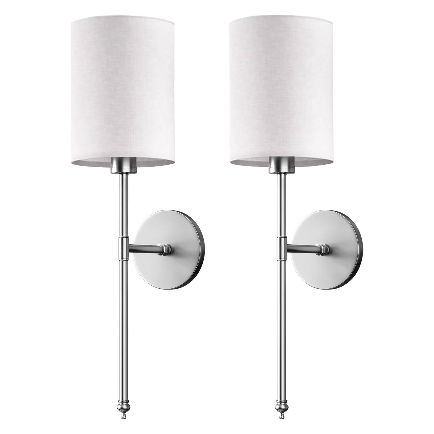 Kabellose Zylinder-Wandlampen im 2er-Set für Schlafzimmer und Flur