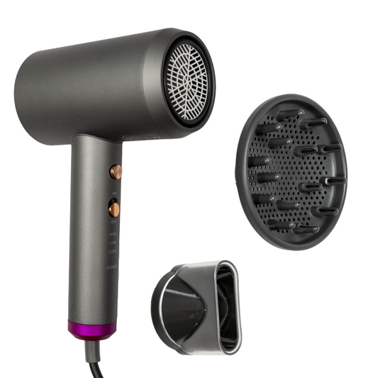 Kompakter Haartrockner für Damen – Föhn mit Diffusor & Stylingdüs