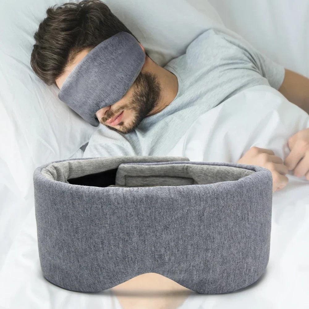 Faltbare Schlafmaske für Damen – Augenmaske aus Baumwollmischung mit Nasenflügel