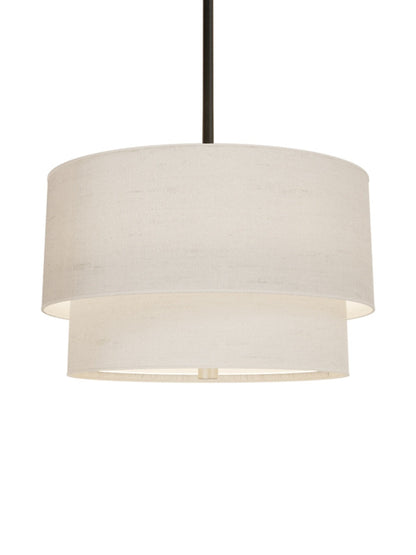 Doppellagige Stoff-Pendelleuchte – Elegantes Design mit Warmer Ausstrahlung