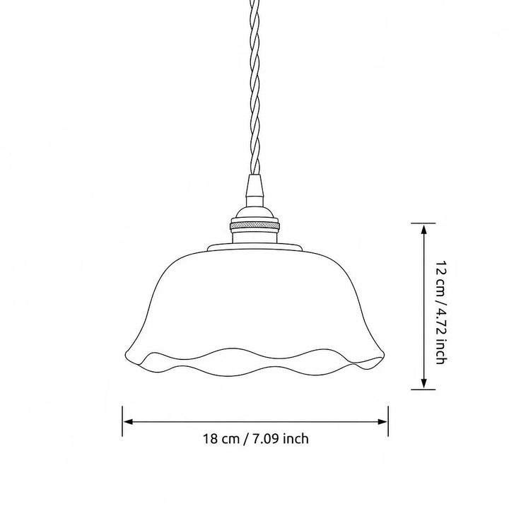 Ceramic Pendant Light Modern Flower Design