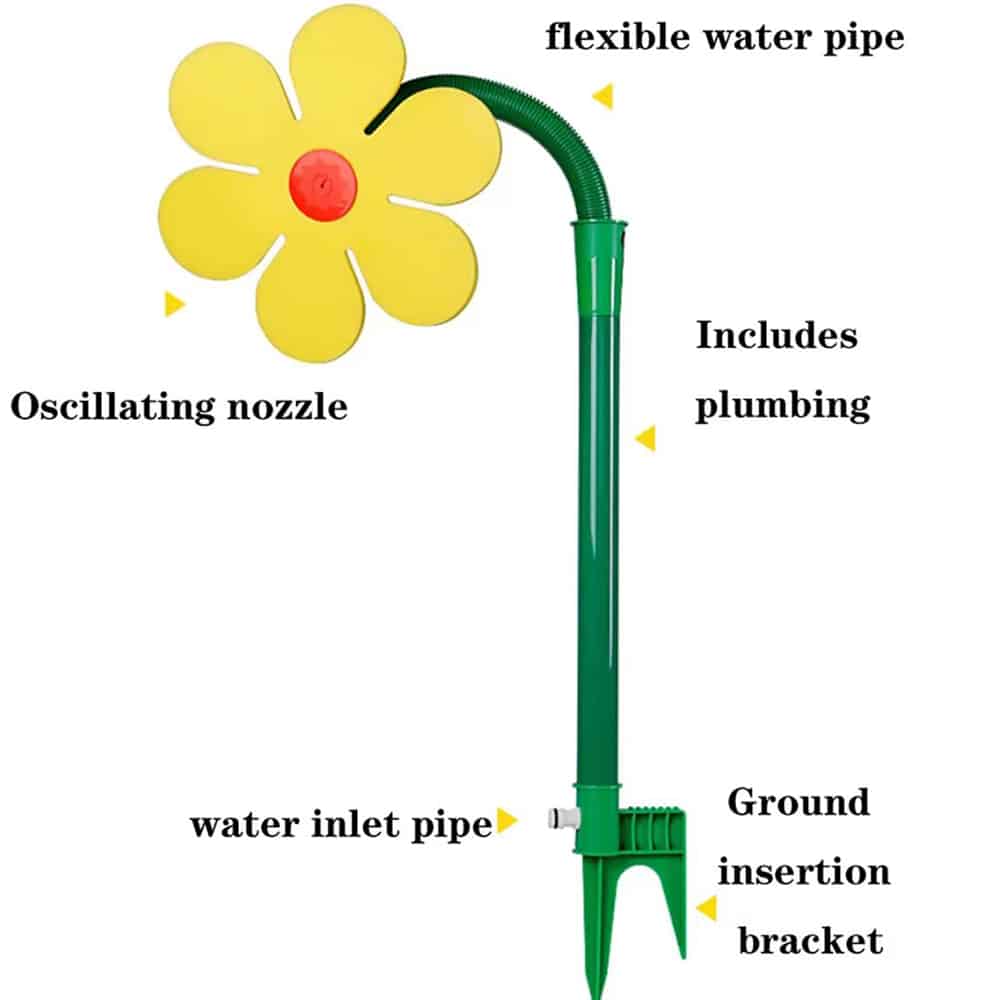 Blumenförmiger dekorativer Gartensprenger
