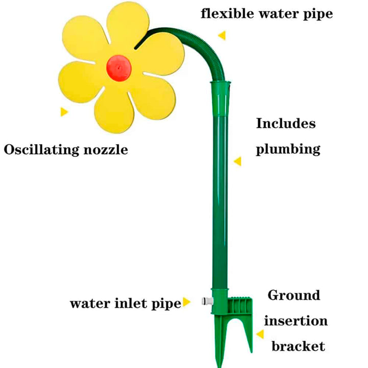 Blumenförmiger dekorativer Gartensprenger