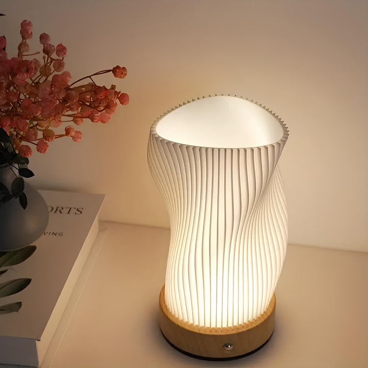 Dekorative Wellenlampe mit LED-Licht für Sideboard oder Nachttisch