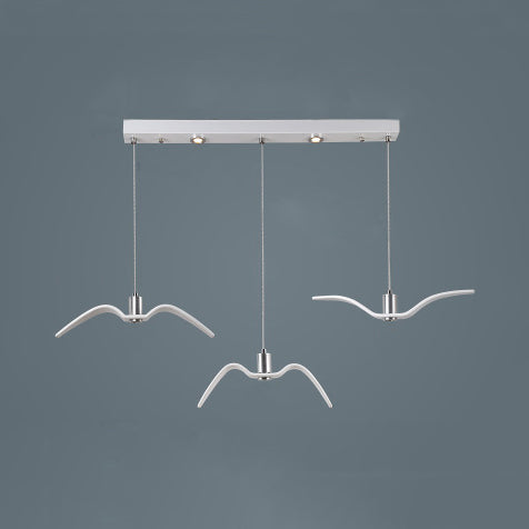 Moderne Möwen-Hängelampe mit LED-Beleuchtung
