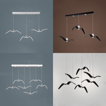 Moderne Möwen-Hängelampe mit LED-Beleuchtung