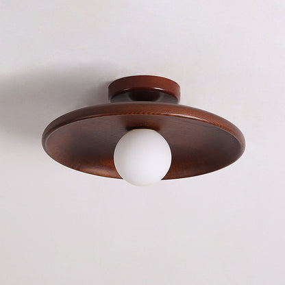 Holz-Deckenleuchte nordisch – rund, minimalistisch & modern