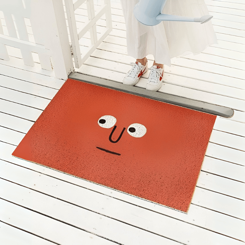 Niedliche Smiley Fußmatte – Rutschfest & Wasserabsorbierend für den Eingangsbereich