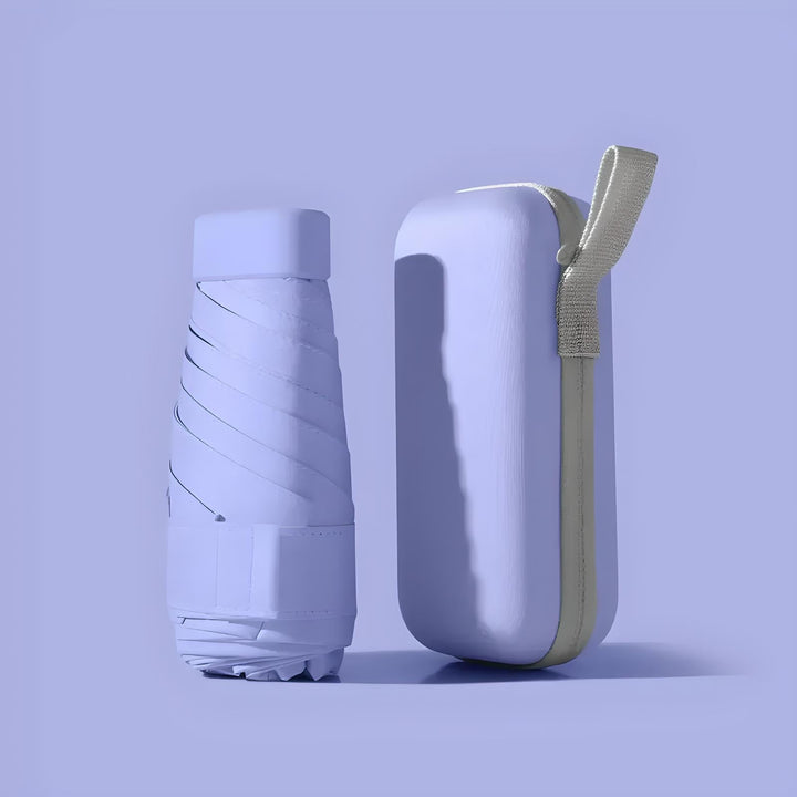 Kompakter Reise-Regenschirm mit wasserfester Hülle – windfest & ultraleicht