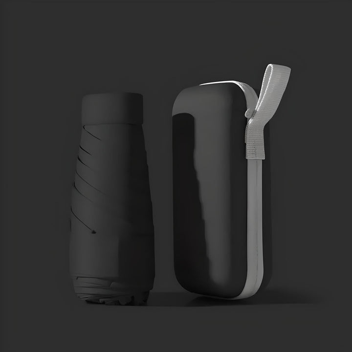 Kompakter Reise-Regenschirm mit wasserfester Hülle – windfest & ultraleicht