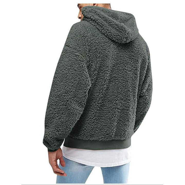Herren Teddy Hoodie Mit Flauschiger Textur