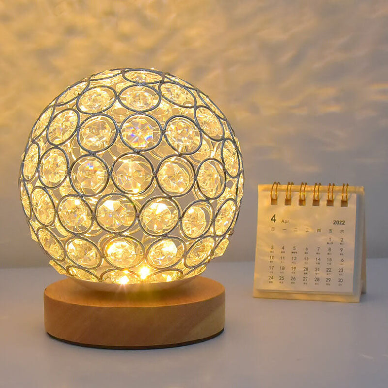 Kristall-Tischlampe – Elegantes Design mit USB-Ladung & Farbwechsel