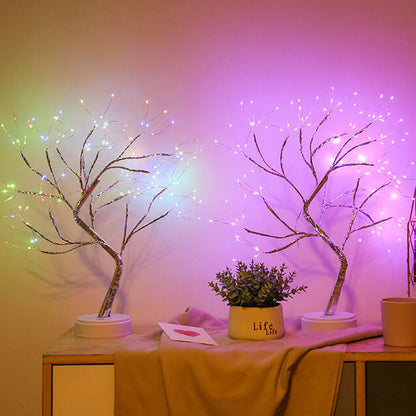 LED Tischlampe mit Kupferdraht – dimmbar & USB-aufladbar