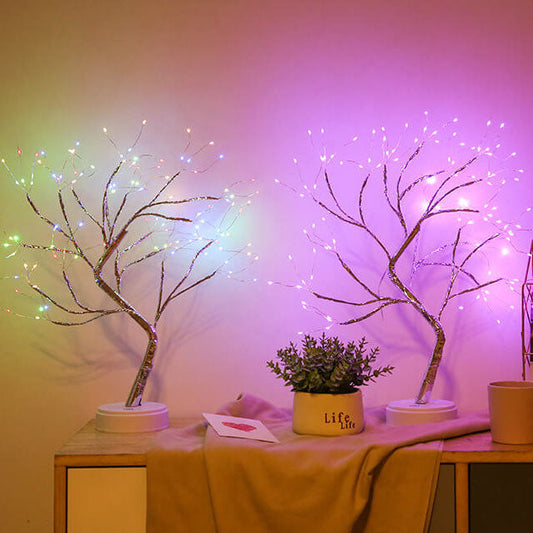 LED Tischlampe mit Kupferdraht – dimmbar & USB-aufladbar