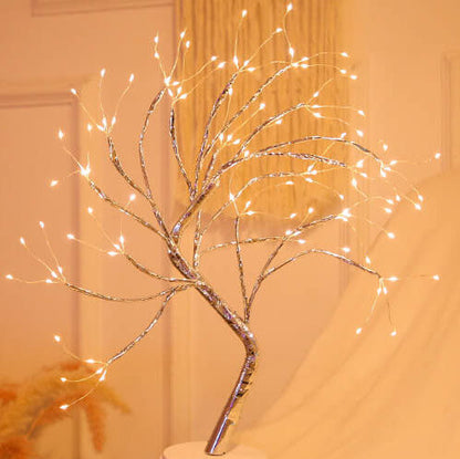 LED Tischlampe mit Kupferdraht – dimmbar & USB-aufladbar