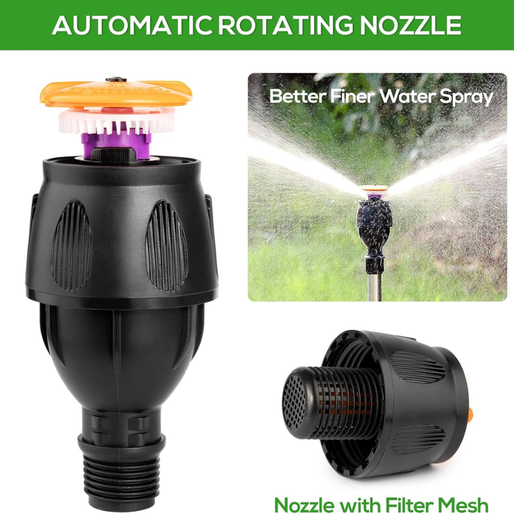 Gartensprinkler 360 Grad drehbar mit Teleskop-Stativ
