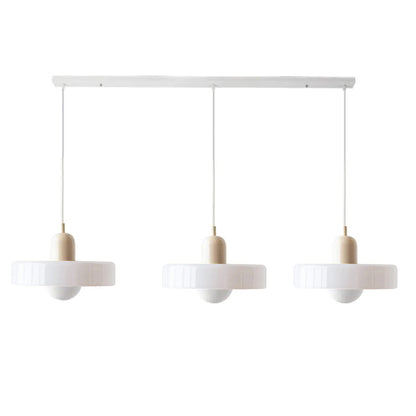 LED Pendelleuchte mit farbigen Glasschirmen für Wohnzimmer und Esszimmer