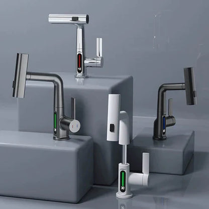 Flexibler Küchen-Wasserhahn mit Display – 360° drehbar & 5 Strahlarten