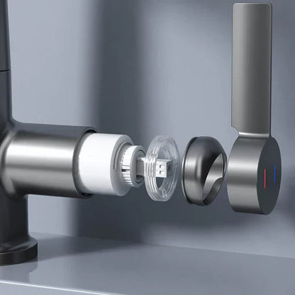 Flexibler Küchen-Wasserhahn mit Display – 360° drehbar & 5 Strahlarten