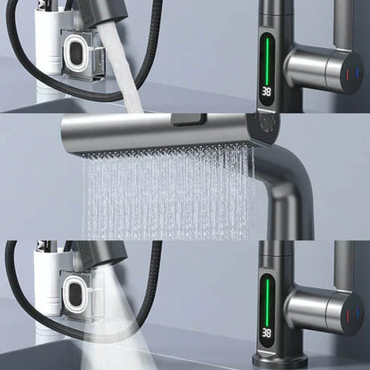 Flexibler Küchen-Wasserhahn mit Display – 360° drehbar & 5 Strahlarten