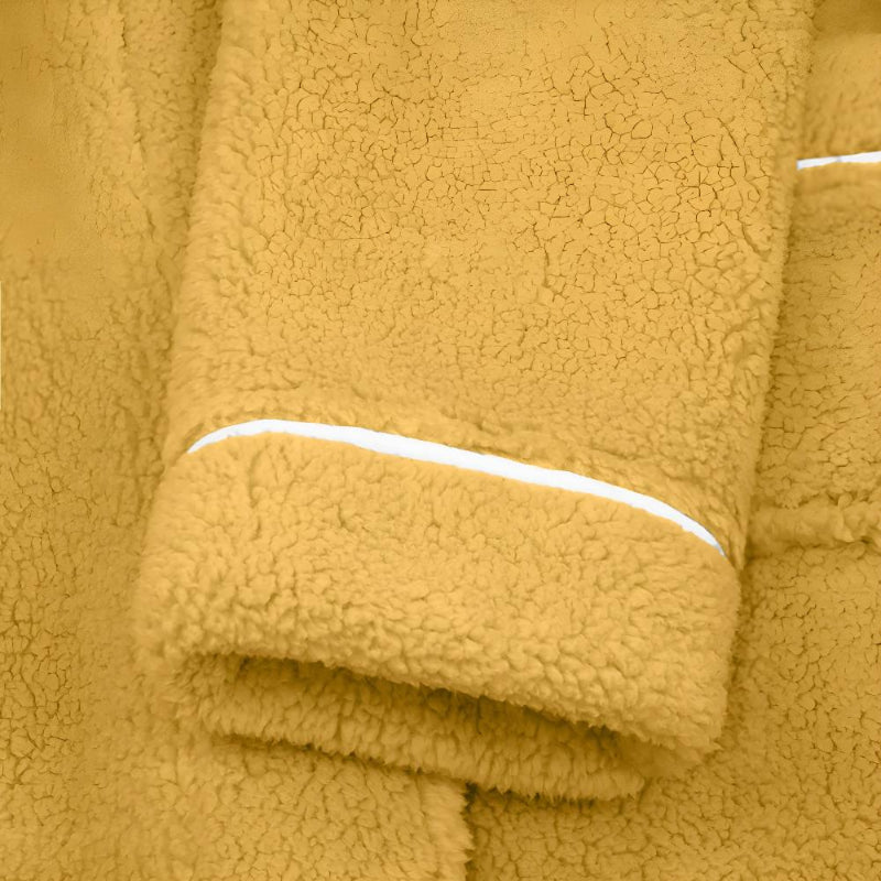 Bademantel mit Schalkragen – Fleece Morgenmantel für Damen und Herren