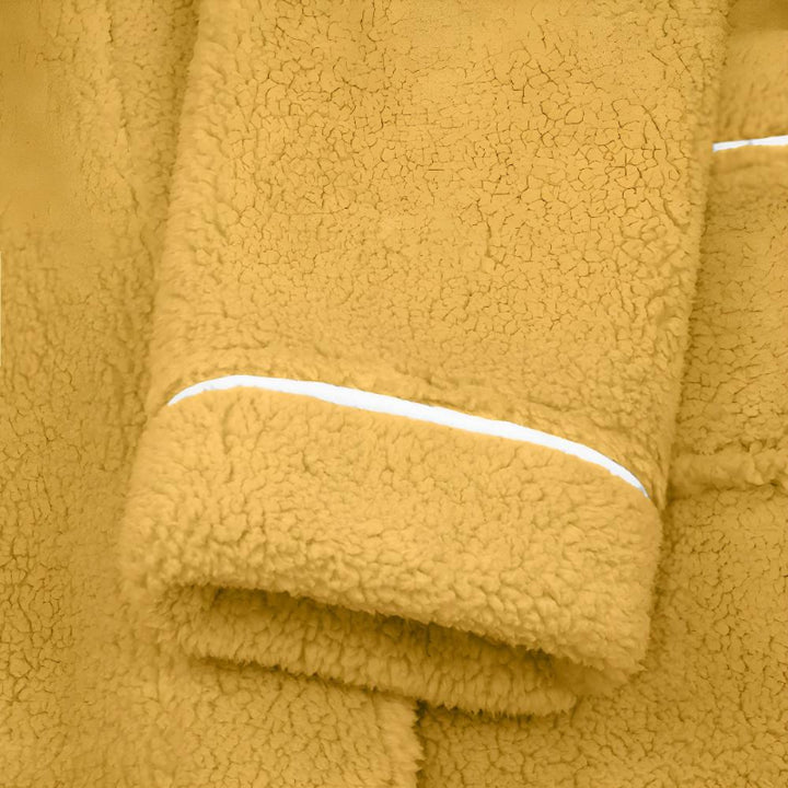 Bademantel mit Schalkragen – Fleece Morgenmantel für Damen und Herren