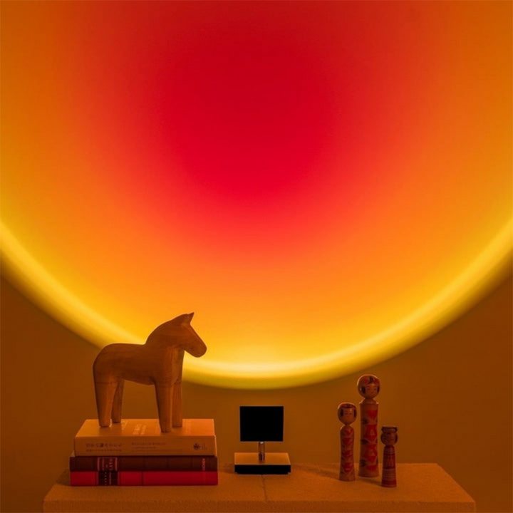 Retro Sonnenuntergang Tischlampe – Stilvolle LED-Stimmungslampe im Vintage Design