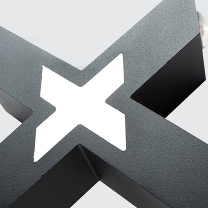 Moderner wasserdichter LED-Außenstrahler im X-Design für Fassadenbeleuchtung