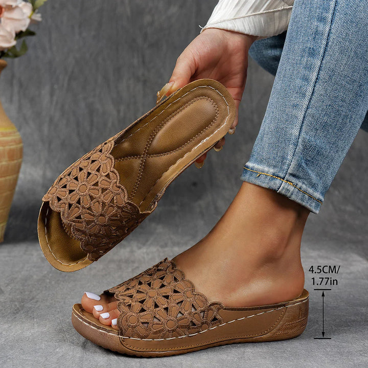 Stylish Fishnet Strap Sandals for Women