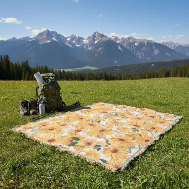 Picknickdecke Wasserdicht Leichtes Blumendesign 180x230cm