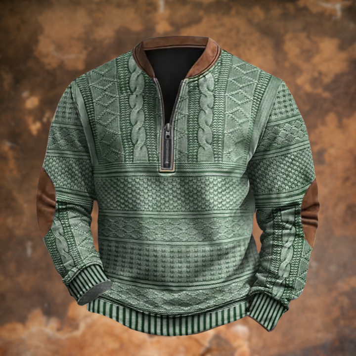Herren Pullover Mit Reißverschluss Und Klassischem Schnitt