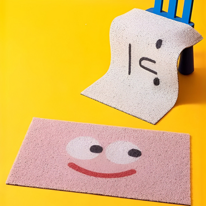 Niedliche Smiley Fußmatte – Rutschfest & Wasserabsorbierend für den Eingangsbereich