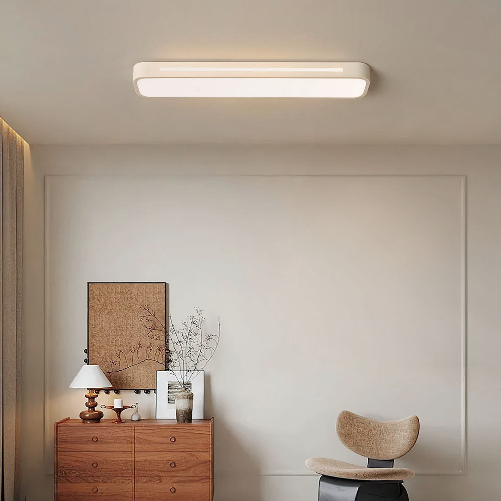 Nordische LED Deckenleuchte – länglich, dimmbar & modern