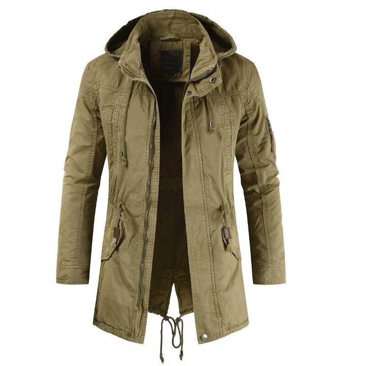 Herren Langjacke Im Feldstil Mit Kapuze