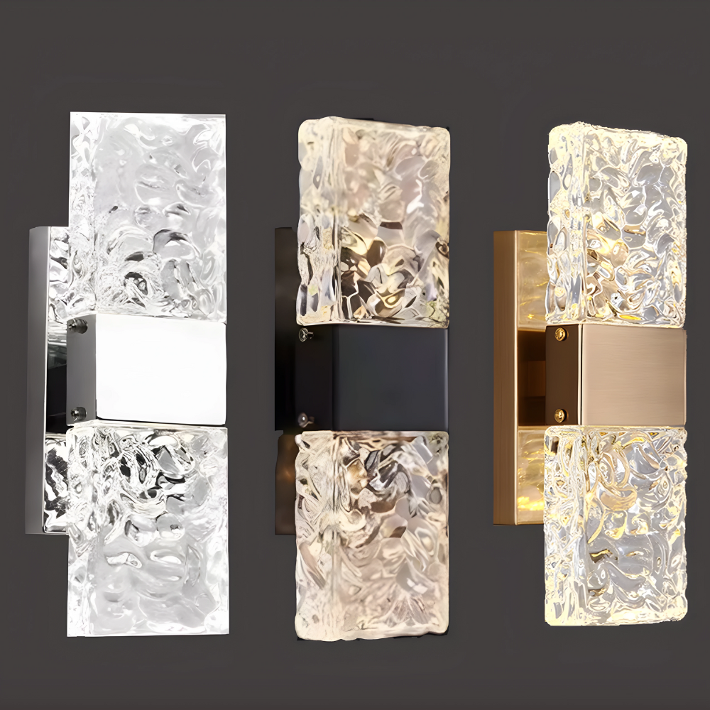 Luxuriöse elegante LED-Wandleuchte mit Kristalloptik für Wohnzimmer